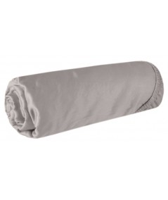 Prześcieradło wysokie satyna bawełniana 100x200x25 z gumką popielate