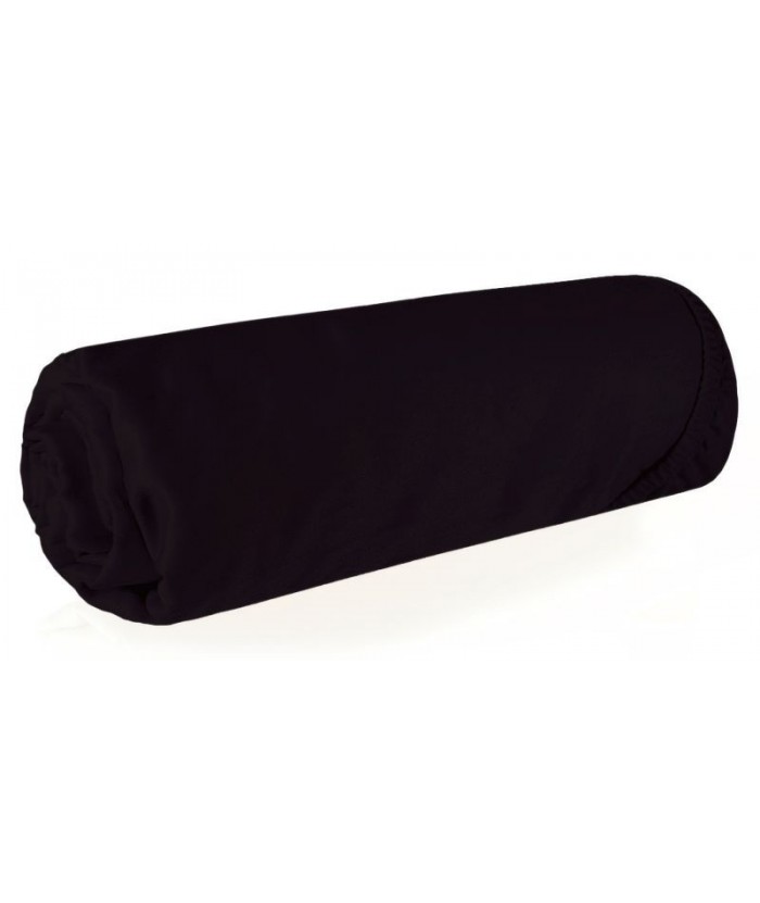 Prześcieradło wysokie satyna bawełniana 140x200x30 z gumką czarne