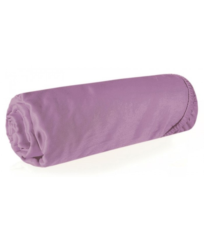 Prześcieradło wysokie satyna bawełniana 200x220x30 z gumką ciemnoróżowe