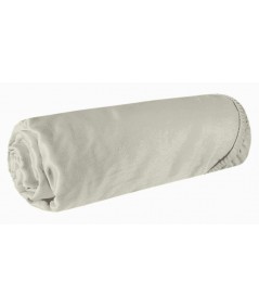 Prześcieradło wysokie satyna bawełniana 180x200x30 z gumką kremowe