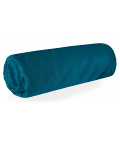 Prześcieradło wysokie satyna bawełniana 100x200x25 z gumką turkusowe