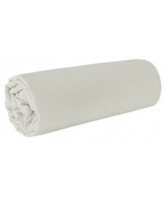 Prześcieradło satyna bawełniana 180x210 bez gumki kremowe 