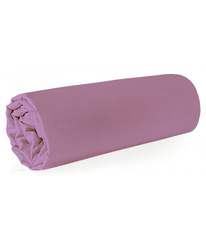 Prześcieradło satyna bawełniana 160x210 bez gumki ciemnoróżowe