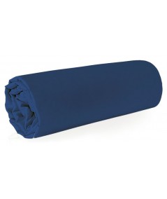 Prześcieradło satyna bawełniana 210x220 bez gumki granatowe 