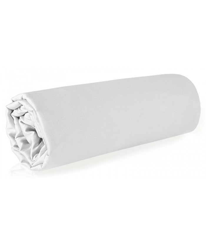 Prześcieradło satyna bawełniana 160x210 bez gumki białe 