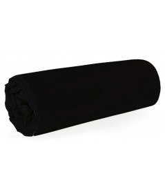 Prześcieradło satyna bawełniana 210x220 bez gumki czarne 