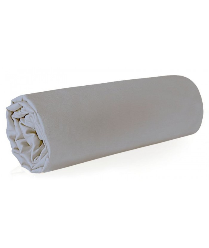 Prześcieradło satyna bawełniana 180x210 bez gumki srebrne 