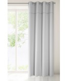 Zasłona z pomponami Defne 135x260 srebrna