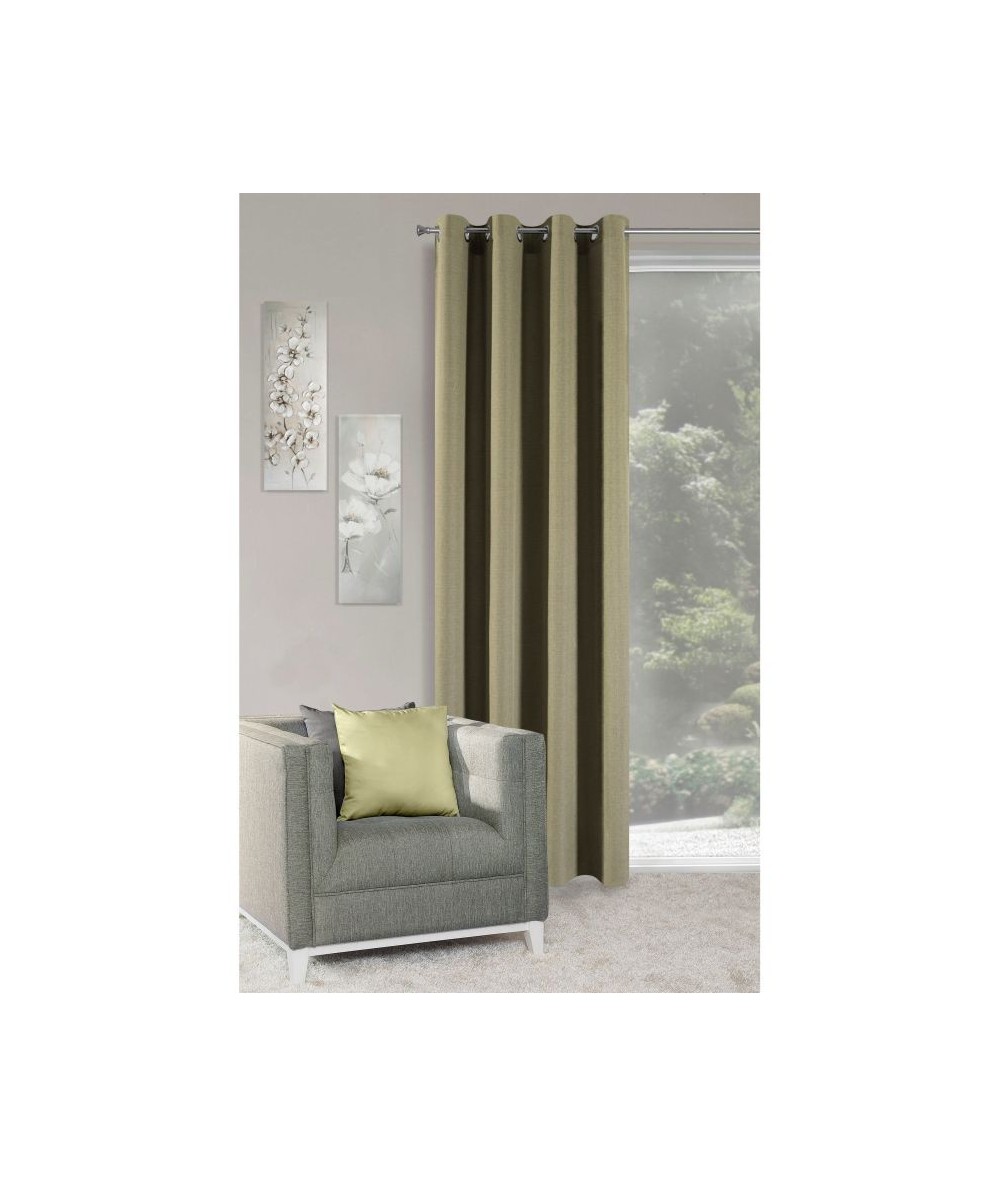 Zasłona płócienna Judyta 140x250 ciemnooliwkowa