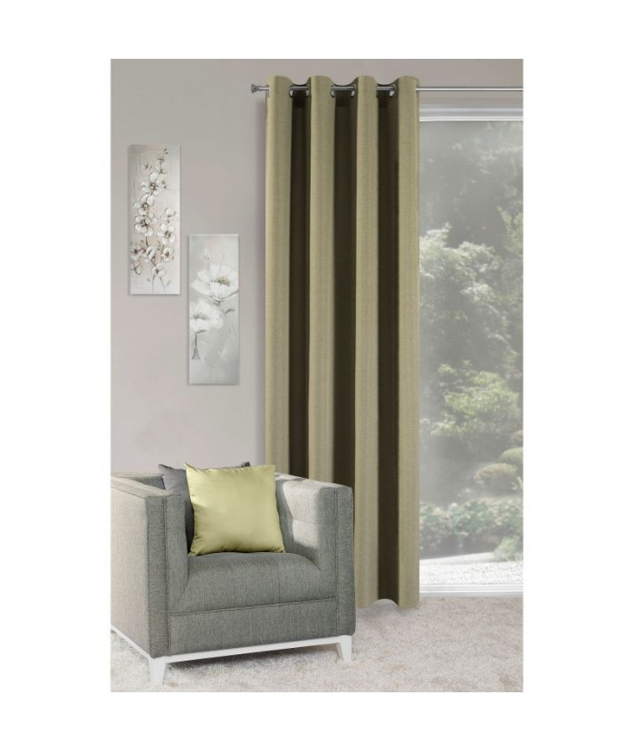 Zasłona płócienna Judyta 140x250 ciemnooliwkowa