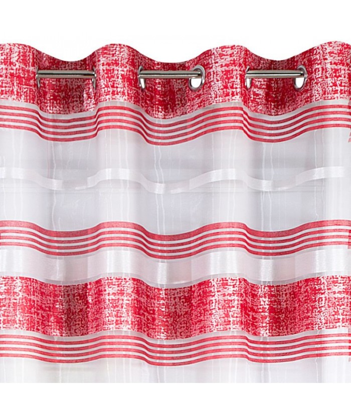 Zasłona z organtyny Patric 140x250 czerwona