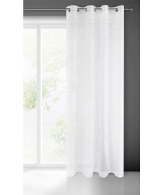 Firana z cekinami Lila 140x250 biała