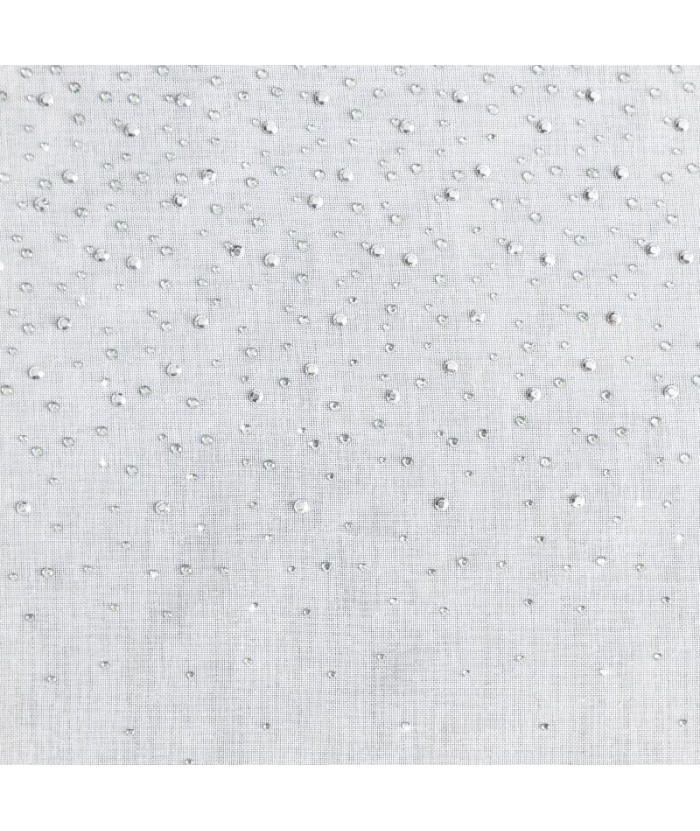 Firana z dżetami Nadine 400x145 biała