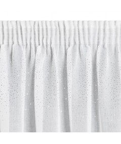 Firana z dżetami Nadine 400x145 biała