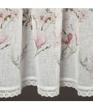 Zazdrostka z koronką Amelia 30x150 biała/różowa