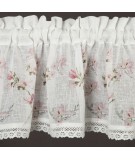 Zazdrostka z koronką Amelia 30x150 biała/różowa