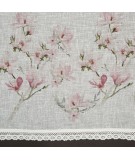 Zazdrostka z koronką Amelia 60x150 biała/różowa