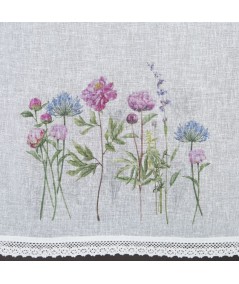 Zazdrostka z koronką Laura 60x150 biała/różowa