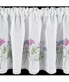 Zazdrostka z koronką Laura 60x150 biała/różowa