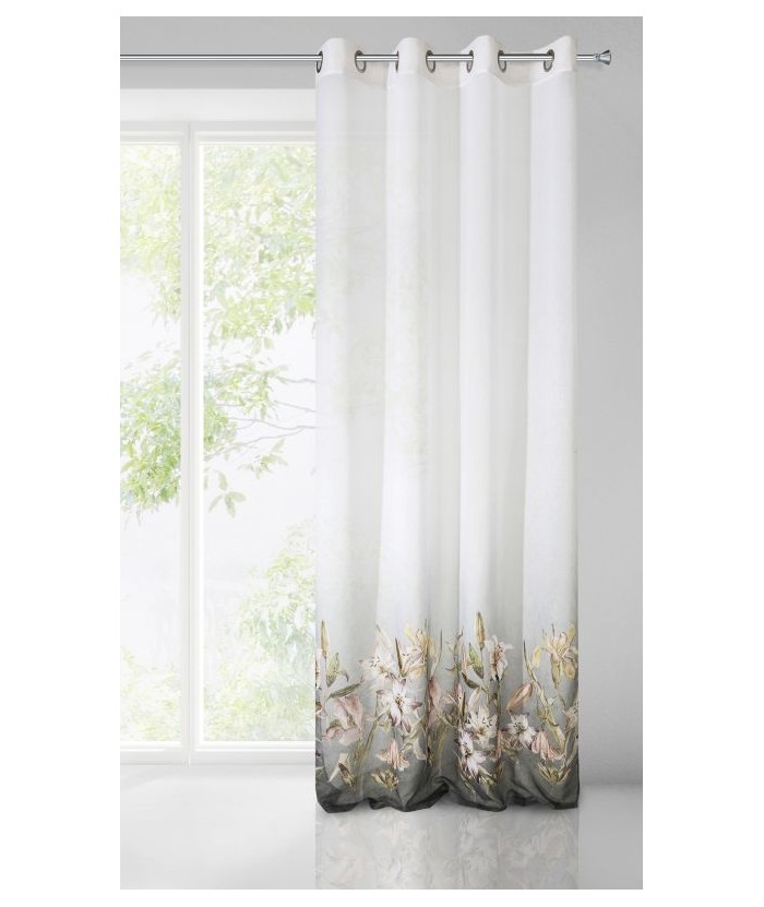 Zasłona Pamela 140x250 biała/srebrna