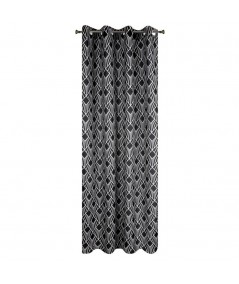 Zasłona Kerry 140x250 czarna/biała