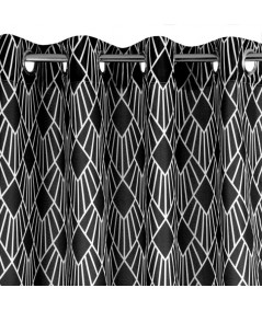 Zasłona Kerry 140x250 czarna/biała