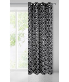 Zasłona Kerry 140x250 czarna/biała