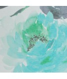 Zasłona Briana 140x250 biała/turkusowa