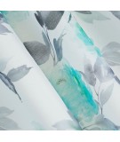 Zasłona Briana 140x250 biała/turkusowa