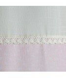 Zasłona z koronką Flamingo 140x250 różowa