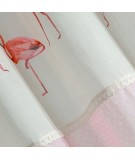 Zasłona z koronką Flamingo 140x250 różowa