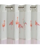 Zasłona z koronką Flamingo 140x250 różowa