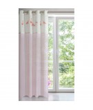 Zasłona z koronką Flamingo 140x250 różowa