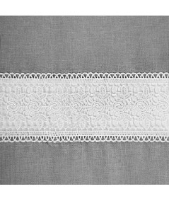Zasłona z koronką Dori 140x250 stalowa
