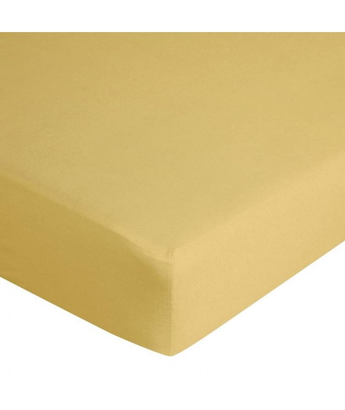 Prześcieradło wysokie jersey musztardowe
