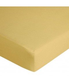 Prześcieradło wysokie jersey musztardowe