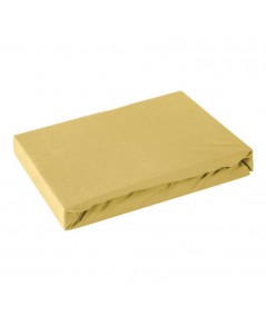 Prześcieradło wysokie jersey musztardowe