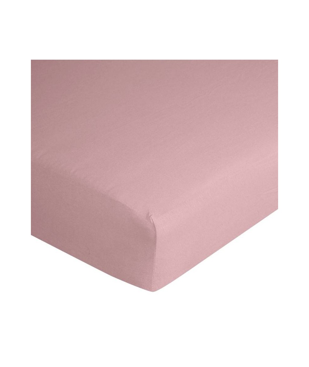 Prześcieradło wysokie jersey pudrowe