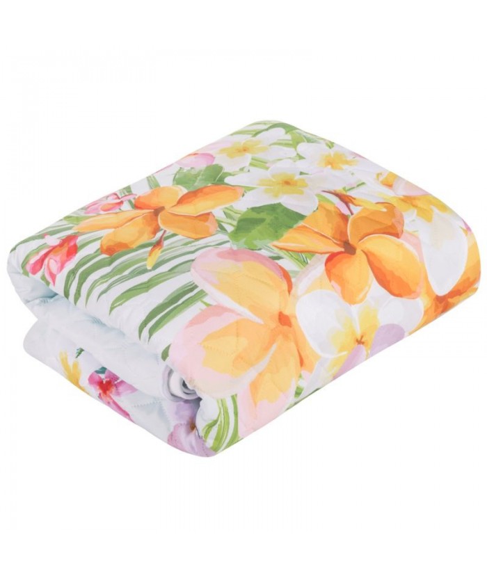 Narzuta z nadrukiem Flamingo 170x210 miętowa/różowa