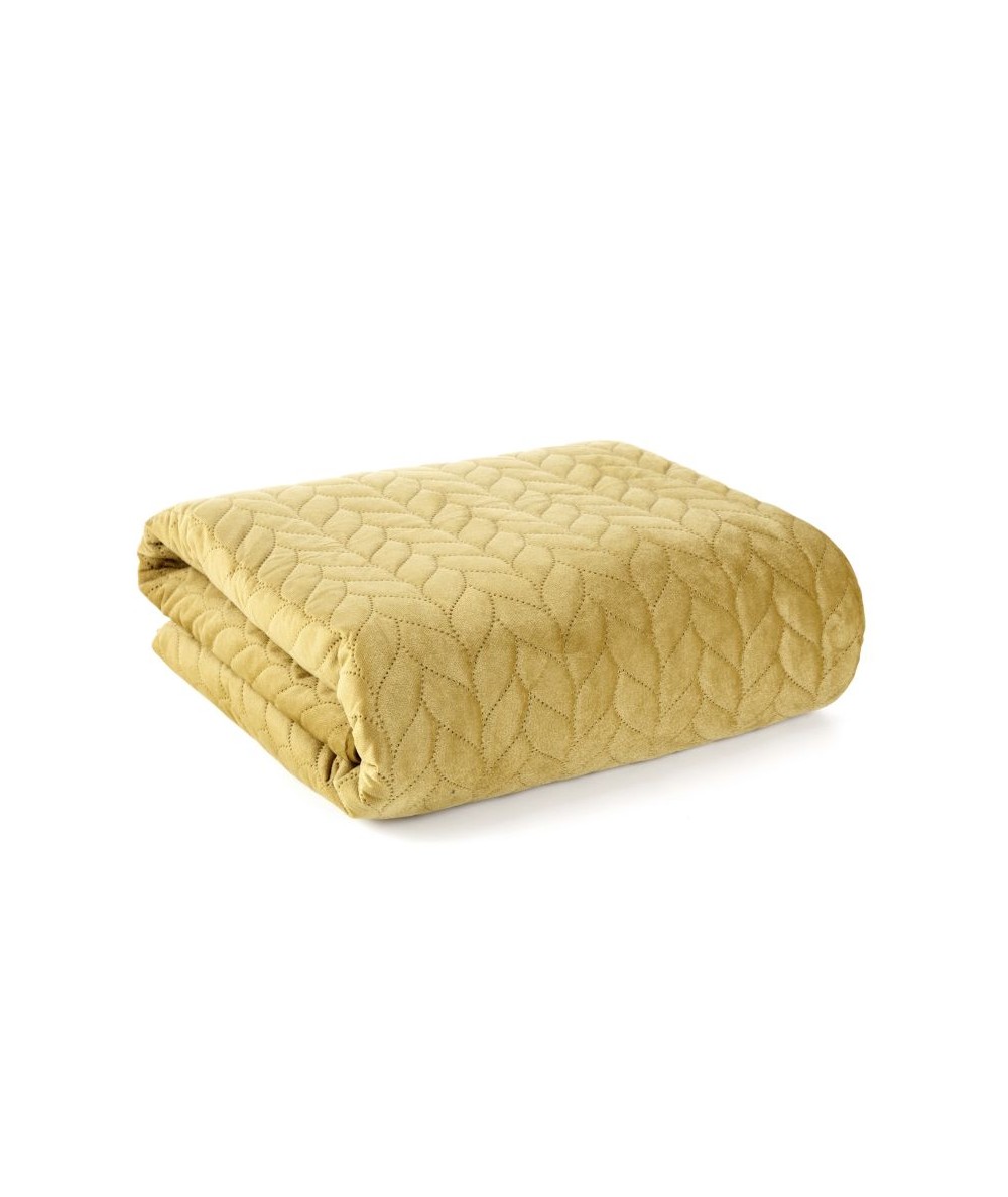 Narzuta welwetowa Luiz 1 70x160 musztardowa