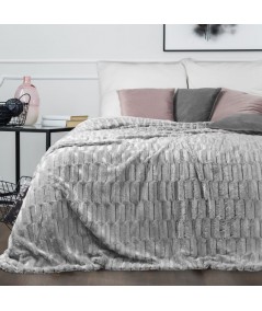 Narzuta futrzana Belinda 70x160 srebrna