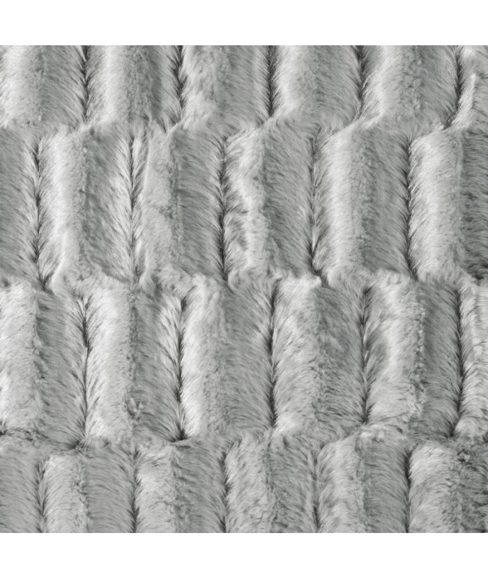 Narzuta futrzana Belinda 70x160 srebrna