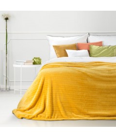 Koc pluszowy Cindy 2 150x200 musztardowy