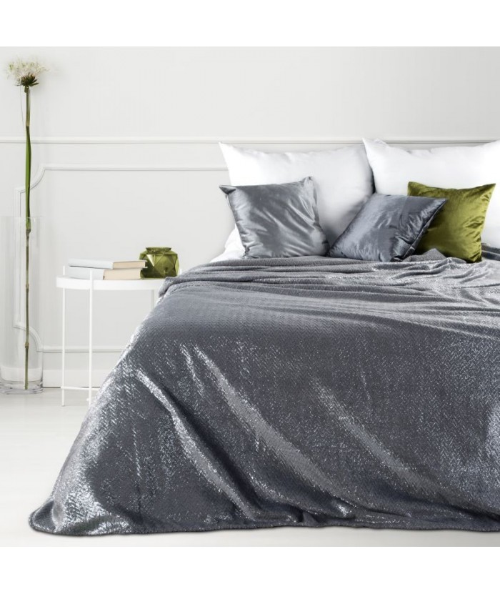 Koc pluszowy Beth 200x220 stalowy