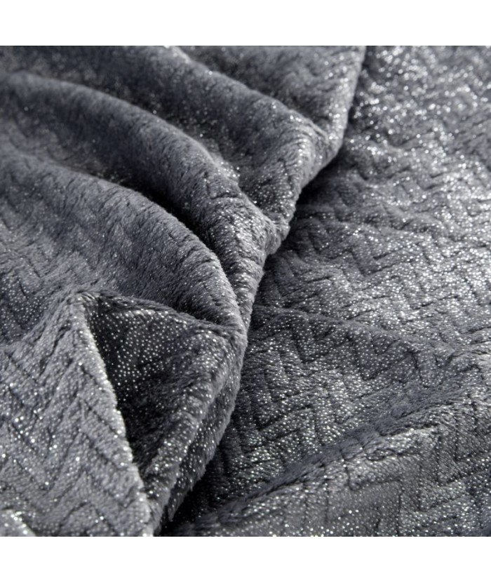 Koc pluszowy Beth 70x160 stalowy