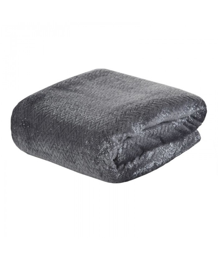 Koc pluszowy Beth 70x160 stalowy