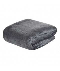 Koc pluszowy Beth 70x160 stalowy