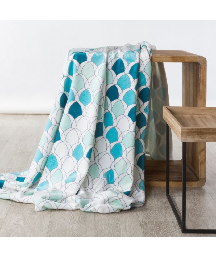 Koc pluszowy Kloe 70x160 miętowy