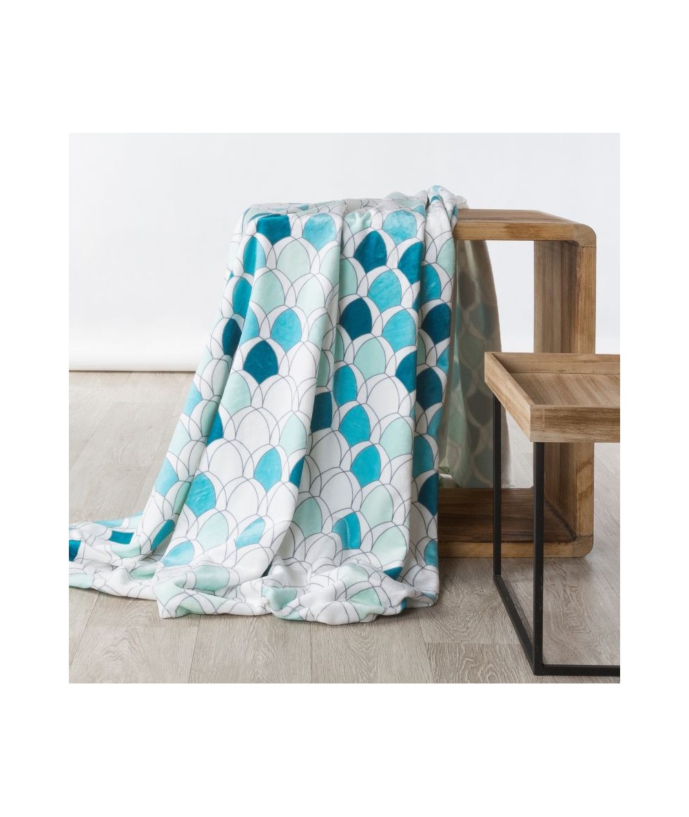 Koc pluszowy Kloe 70x160 miętowy