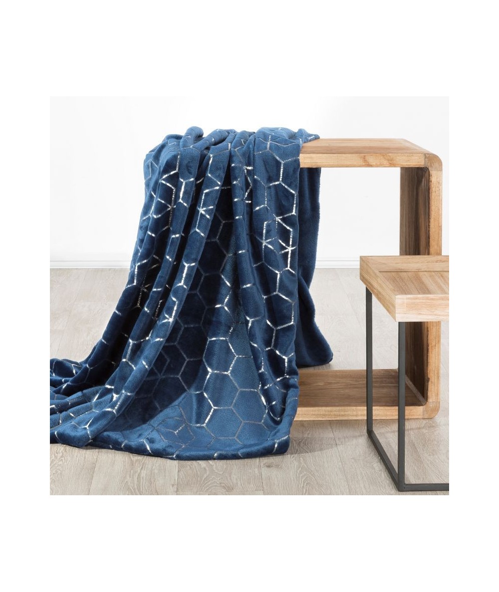 Koc pluszowy Vanesa 70x160 granatowy